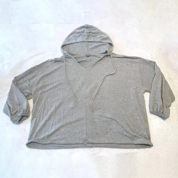 aerie Tops - Aerie Grey Lightweight Oversized Hoodie